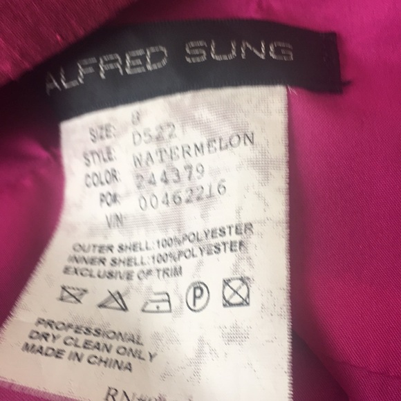 Alfred Sung Fuchsia Pink Fit & Flare Dress - Picture 7 of 7